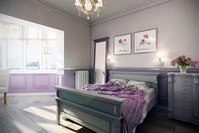 Лавандовый цвет в интерьере спальни: сочетания с другими оттенками и  особенности