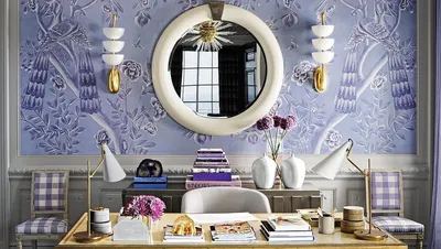 Лавандовый цвет в интерьере: на стенах и мебели, в разных комнатах