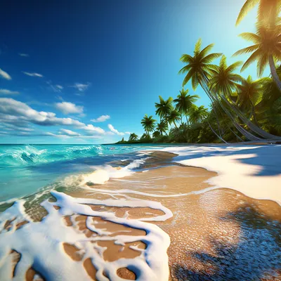 Лазурное море солнечный день белый …» — создано в Шедевруме