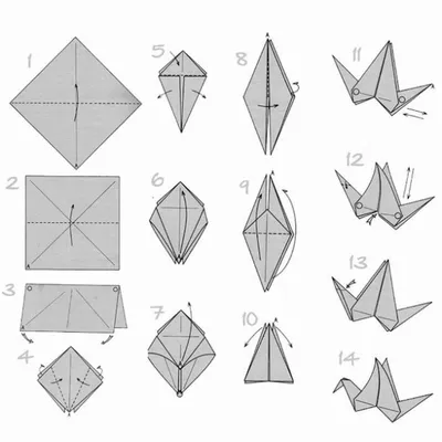 Схемы лебедя из бумаги оригами | Оригами журавль, Бумажный журавль, Оригами  лебедь