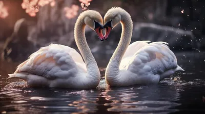 Лебеди сердцем - картинки и фото poknok.art