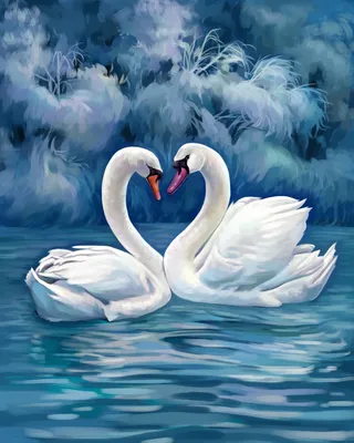 Двух лебедей влюбленных - картинки и фото poknok.art