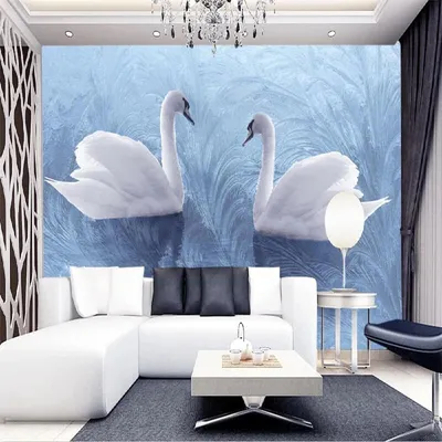 Фотообои Чудесные лебеди на стену. Купить фотообои Чудесные лебеди в  интернет-магазине WallArt