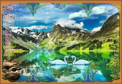 Фотообои Серебристые лебеди 33901 купить в Украине | Интернет-магазин  Walldeco.ua