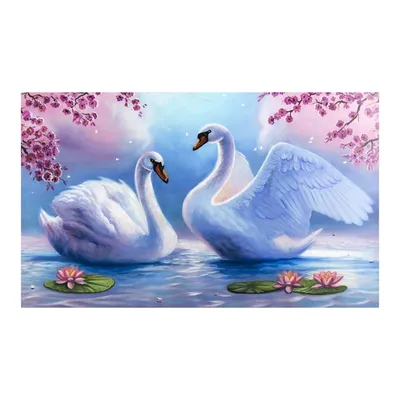 Картина лебеди на пруду: цена 298 грн - купить Картины на ИЗИ | Киев