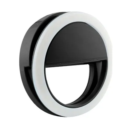 Fotokvant LED-8A RING Black светодиодное селфи-кольцо с аккумулятором  диаметр 80 мм черный – купить в Москве по цене 670 руб. в интернет-магазине  Фотогора