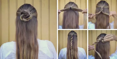 HAIRSTYLES on Instagram: \"Очень просто - попробуй сделать эти простые и  красивые причёски на длинные волосы😍 Тебе понадобятся только расчёска, лак  для волос и немного терпения! 😉 Я нашла для тебя самые