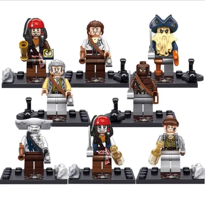 Игрушки (интернет-магазин) : Каталог / 324682_Минифигурки LEGO (Лего) Пираты  Карибского моря. / 1031632_Набор № 57 Пираты Карибского моря. 8 фигурок.