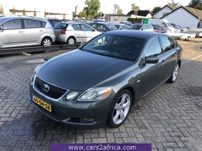 Car, Lexus GS 300, model year 2005-, silver-green, upper middle-sized ,  Limousine, driving, side view, country road, photographe Stock Photo - Alamy