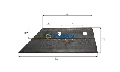 Лемех правый в сборе с долотом (ПОН) - купить по цене 3 456 ₽