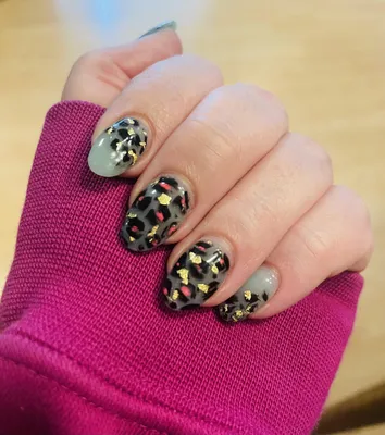 Long Coffin Fake Pink Leopard Design Nails – Brooklyn Born Cosmetics