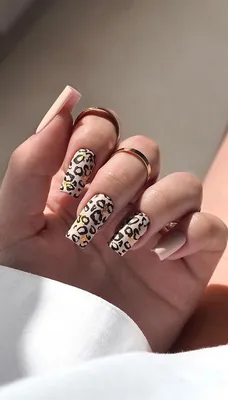 Embrace Autumn with Stunning Nail Art Ideas : Leopard Print Nude Square  Nails