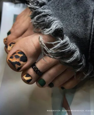 Леопардовый маникюр 2024-2025: модные фото-примеры леопардовых ногтей
