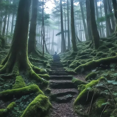 Лес Аокигахара. Япония, Фудзи