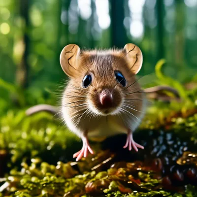 лесная мышь удивилась, увидев что-то интересное Стоковое Фото - изображение  насчитывающей мышь, находка: 159935742
