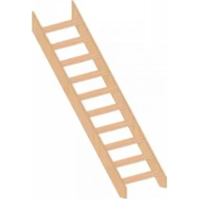 Купить лестницу деревянную Нормандия ЛМО-10 Вишера прямая межэтажная