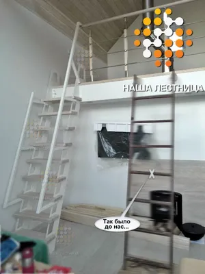 Лестница «Чердачная» из лиственницы, цвет Белый - купить по цене от 80900  рублей, проект № 192