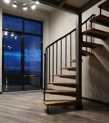 Деревянная лестница на мансарду - 78 фото