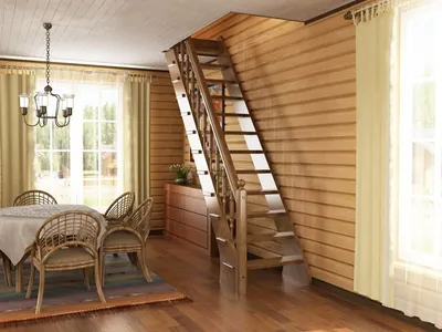 Деревянная лестница своими руками на второй этаж Как сделать лестницу  самому - YouTube