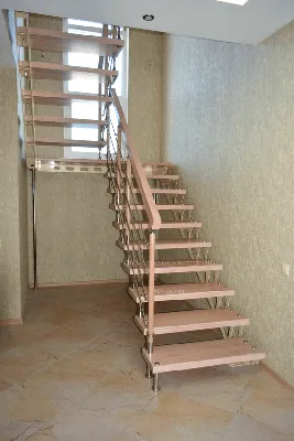 Лестницы на косоурах с площадками и маршевые лестницы