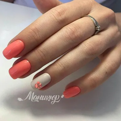 Коралловый маникюр - 50 фото с модными новинками дизайна | Pretty nails,  Manicure, Coral nails