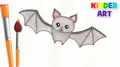 How to draw a bat step by step. Halloween drawing - YouTube