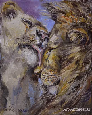 Картинка на рабочий стол любовь, лев, львица 1280 x 1024