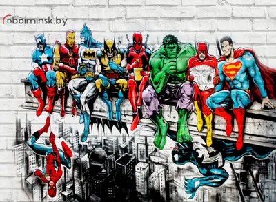 2 sizes available Photo wallpaper wall mural Justice League for boys  bedroom | eBay