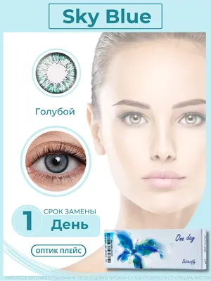 Цветные контактные линзы Butterfly One Day 2 шт -6.00 Офтальмикс 180606970  купить за 377 ₽ в интернет-магазине Wildberries