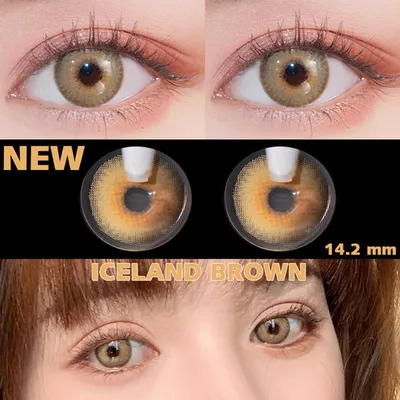 Купить 1 пара цветных мягких контактных линз, естественные цветные контакты  для макияжа глаз, косметические, ежегодные контактные линзы | Joom