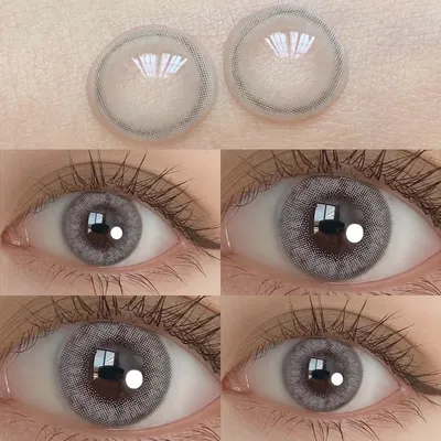 Цветные контактные линзы VisualClick, линзы большого диаметра для  близорукости с диоптриями, увеличивающие яркие косметические мощные линзы  для макияжа глаз | AliExpress