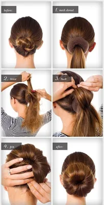 Прически на каждый день – свежие идеи и фото уроки | Hair bun maker, Diy  hairstyles, Long hair styles