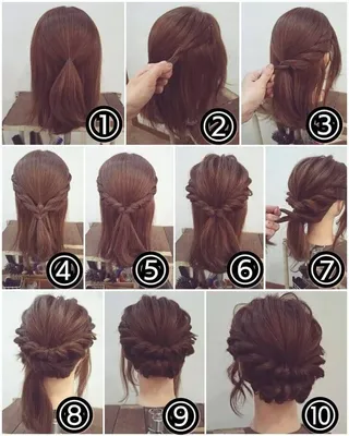 легкие прически самой себе за 5 минут в школу на средние волосы | Diy  hairstyles, Long hair styles, Curly hair styles