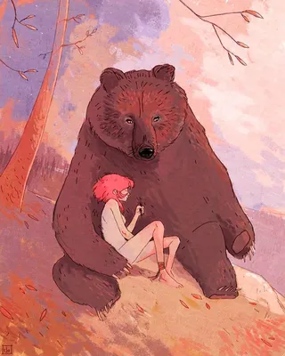 Лиса и медведь арт - 65 фото