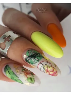 LAK_NAILS Наклейки для ногтей слайдеры для маникюра листья фрукты