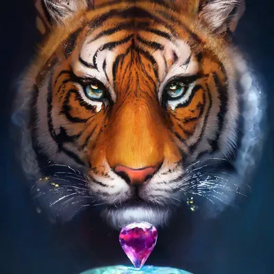 Купить Картина Face Tiger, коллекция \"Лицо Тигра\" артикул KARE__35848 |  интернет-магазин Details
