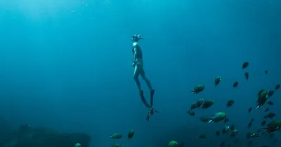 Люди под водой фото фото