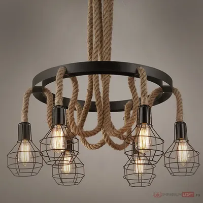 ✓ Люстра Loft Rope Chandelier cage VI от LoftConcept по привлекательным  ценам с быстрой доставкой по России ✓ Купить Люстру Loft Rope Chandelier  cage VI - стильный и оригинальный дизайн