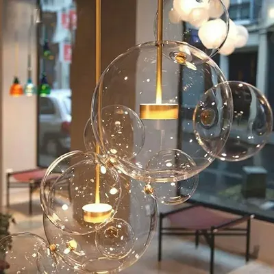 Люстра подвесная со стеклянными шарами для лестницы Integrator IT-1618  купить в интернет-магазине