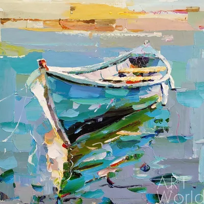 Лодка на берегу» картина Горенковой Анны маслом на холсте — заказать на  ArtNow.ru