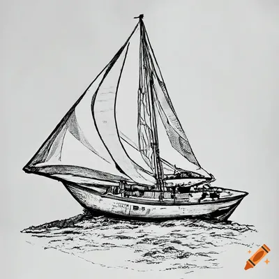 Лодка на берегу океана - Импрессионизм