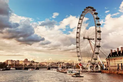 Лондонский глаз против голубого неба без облаков Редакционное Изображение -  изображение насчитывающей переход, просмотр: 157196695