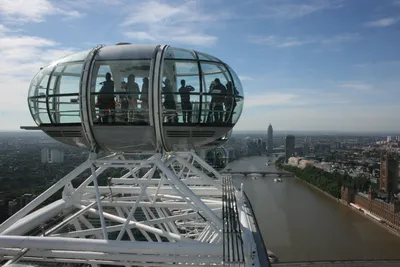 Лондонский глаз (London Eye) — колесо обозрения (кабинка на вершине) —  Лондон, 2012