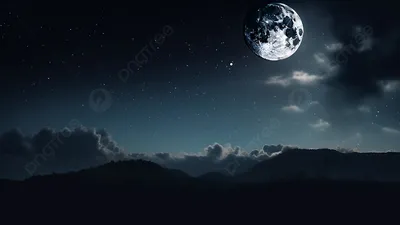 Луна в ночном небе стоковое фото. изображение насчитывающей тайна -  178815106