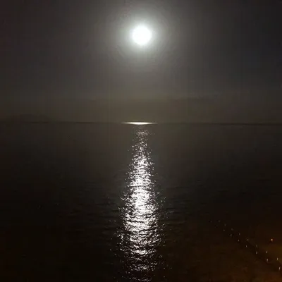 Полная луна над Красным морем #лунная дорожка