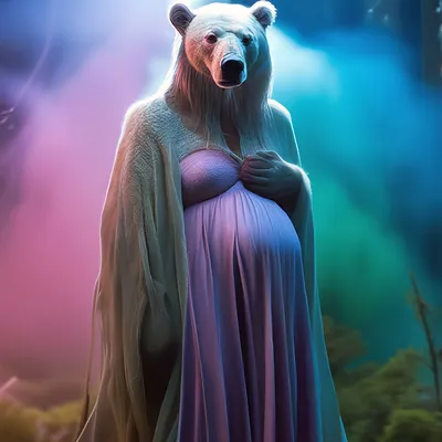 Лысый беременный медведь» — создано в Шедевруме