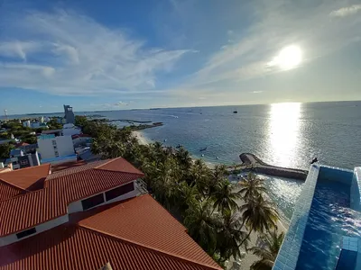 Aerial View to the Maafushi Island, Maldives 9596534 Stock Video at Vecteezy