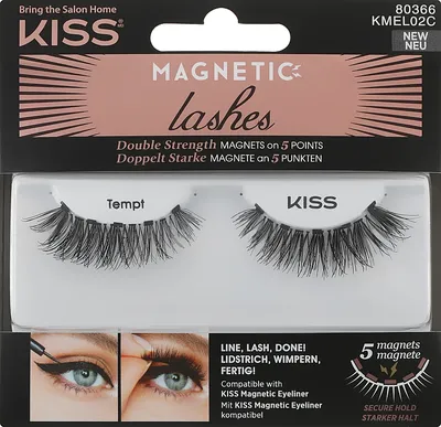 Накладные магнитные ресницы - Kiss Magnetic Lashes Double Strength KMEL 02  Tempt: купить по лучшей цене в Украине | Makeup.ua