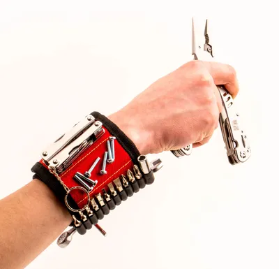 Магнитный браслет Magneto, красный - купить строительный браслет для  инструментов в Москве и СПб