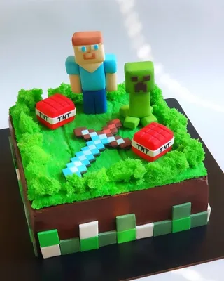 Майнкрафт торт Maincraft Cake | Тематические торты, Торт minecraft,  Апельсиновые торты